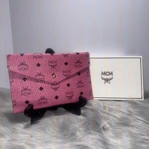 MCM Visetos Log Monogram Clutch Wallet~NIB